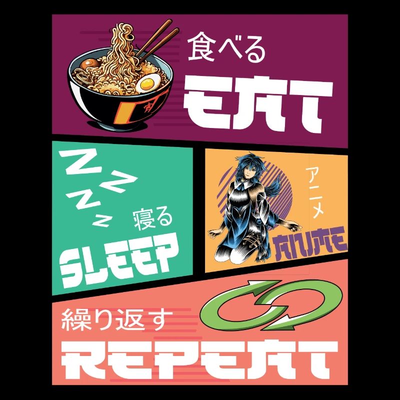 Manger Sommeil Anime Répéter