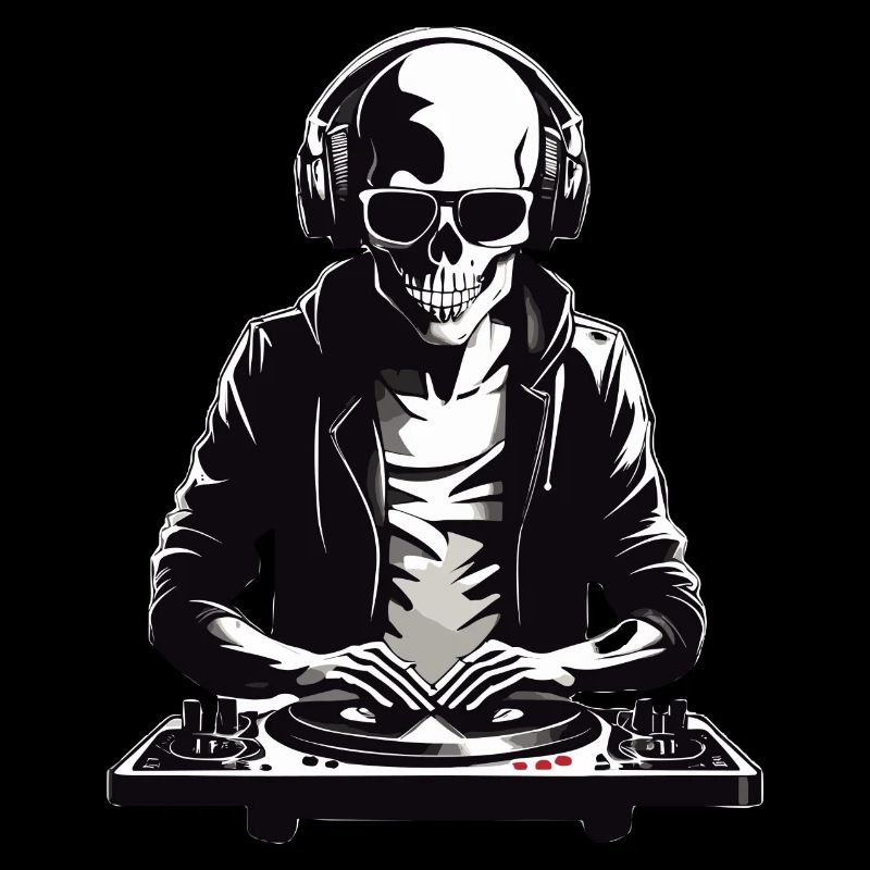 Skelleton DJ in b/w