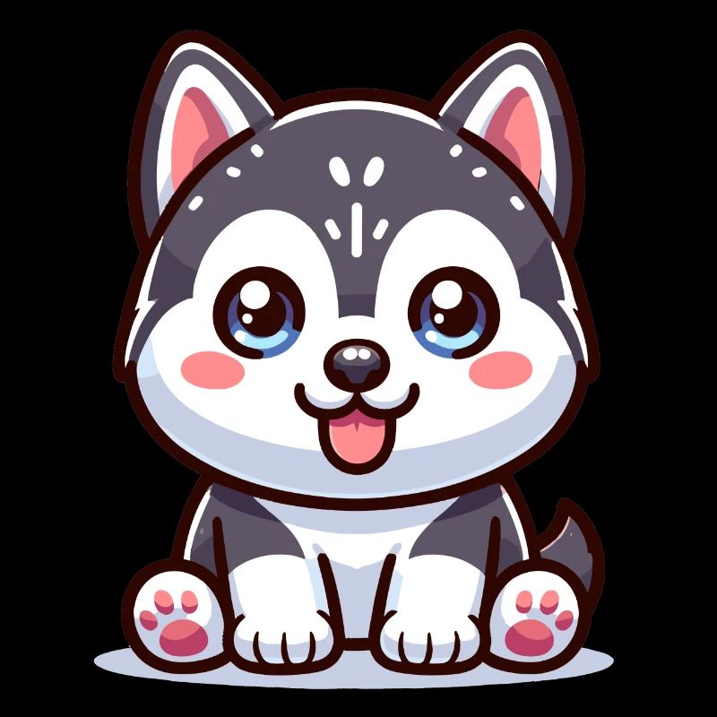 Chien de dessin animé mignon