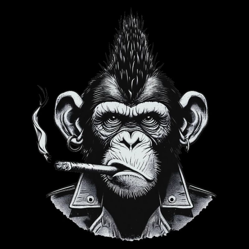 Punk cigare chimpanzé