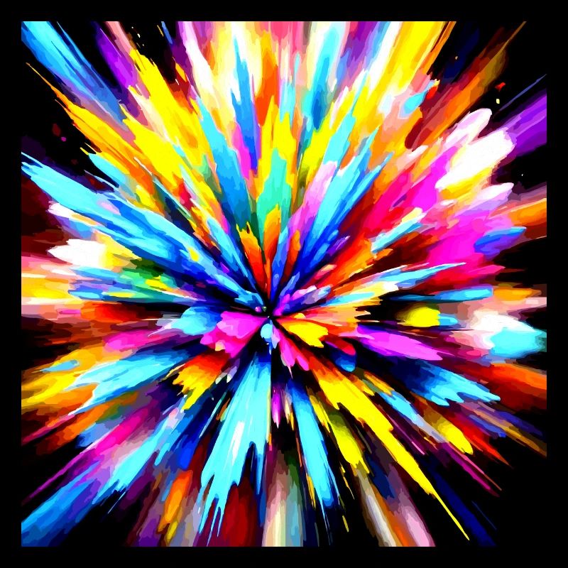eine Farbexplosion – wie Spritzkunst