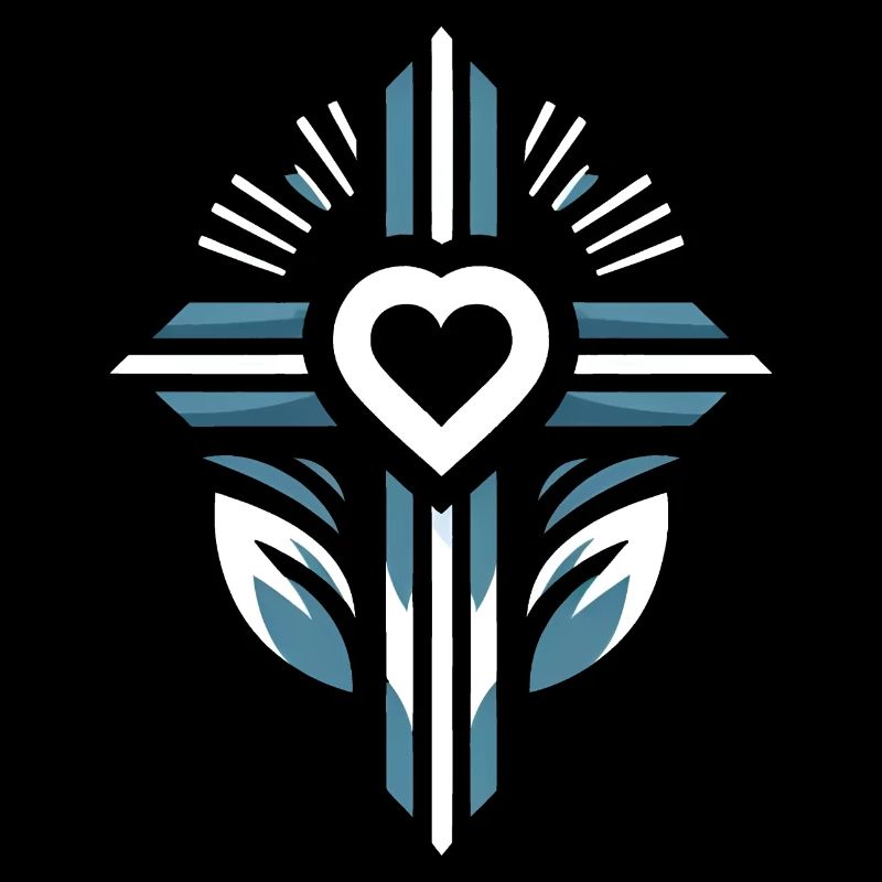 Croix avec coeur