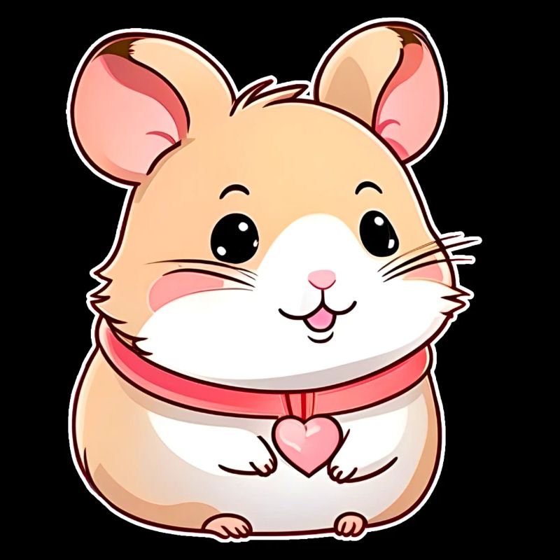 Niedlicher Hamster mit Herzchen