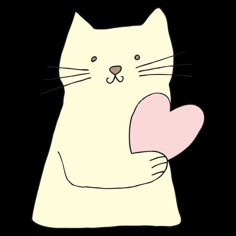 Chat avec cœur