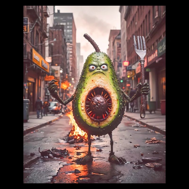vegetables downfall Apocalypse Monster avocado