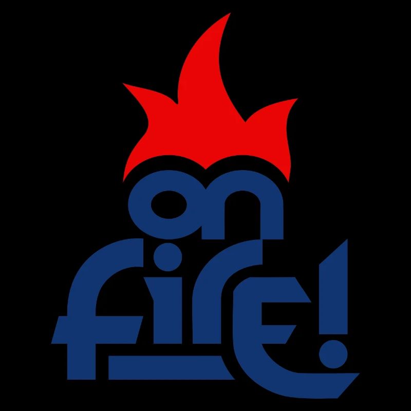 on fire (bleu et rouge)