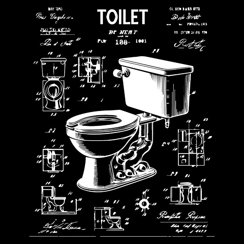 conception de dessin de toilette vintage