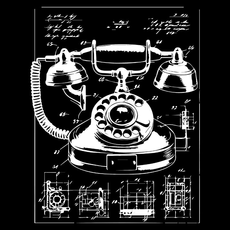 Conception de plan de téléphone vintage