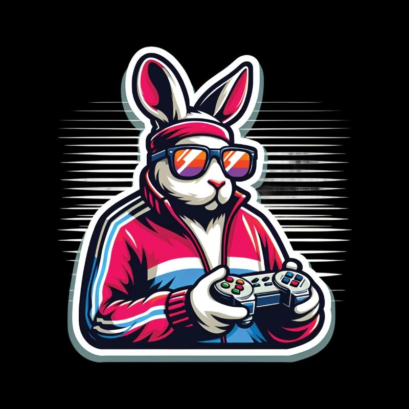 Cooler Gamer Hase Mit Controller