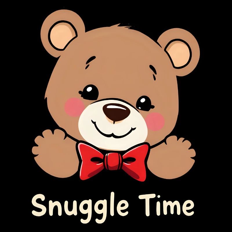 Charmanter Teddybär mit roter Fliege - Snuggle Time