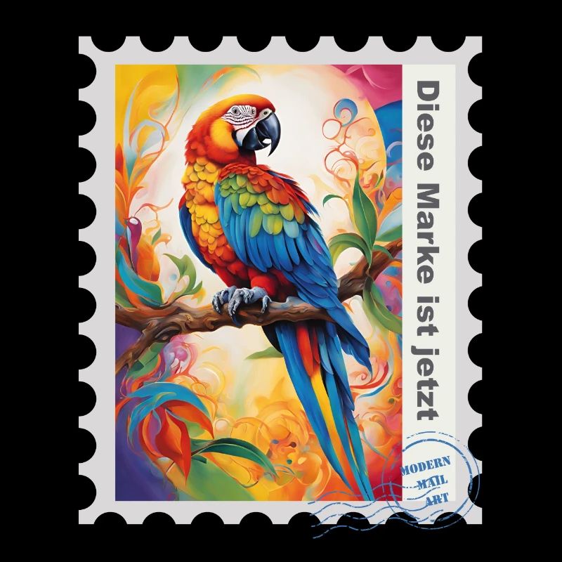 Illustration à l’aérographe « Parrot 01 » DE