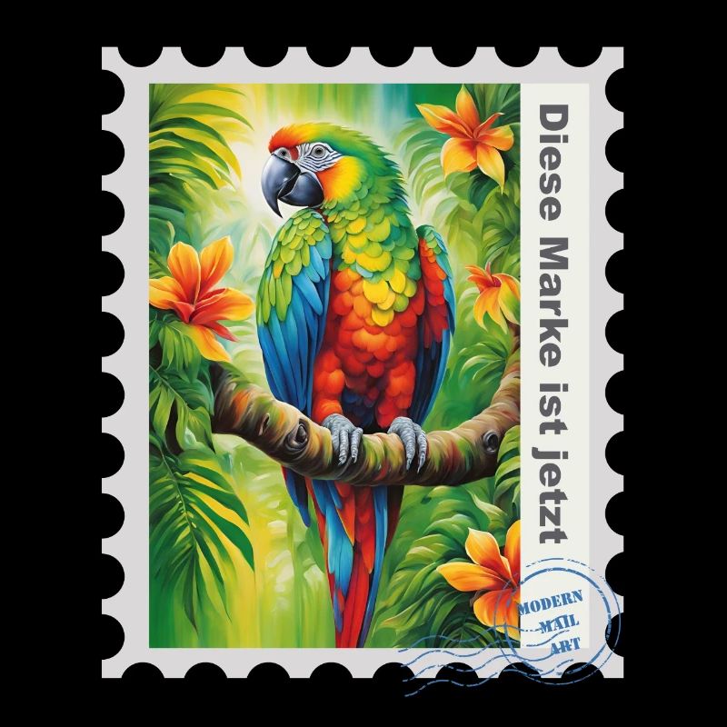 Illustration à l’aérographe « Parrot 04 » DE