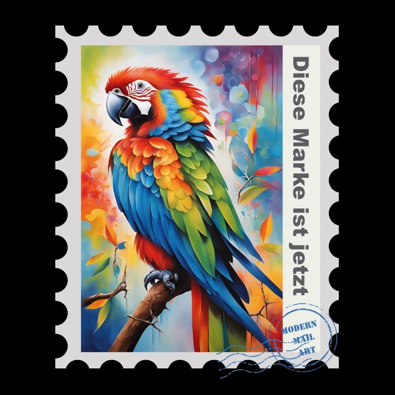 Airbrush illustration "Parrot 11" DE