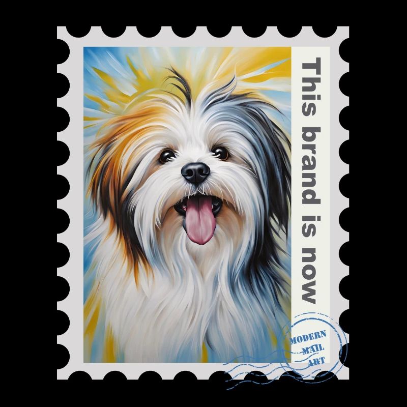 Airbrush-Illustration "Havanese 03" EN