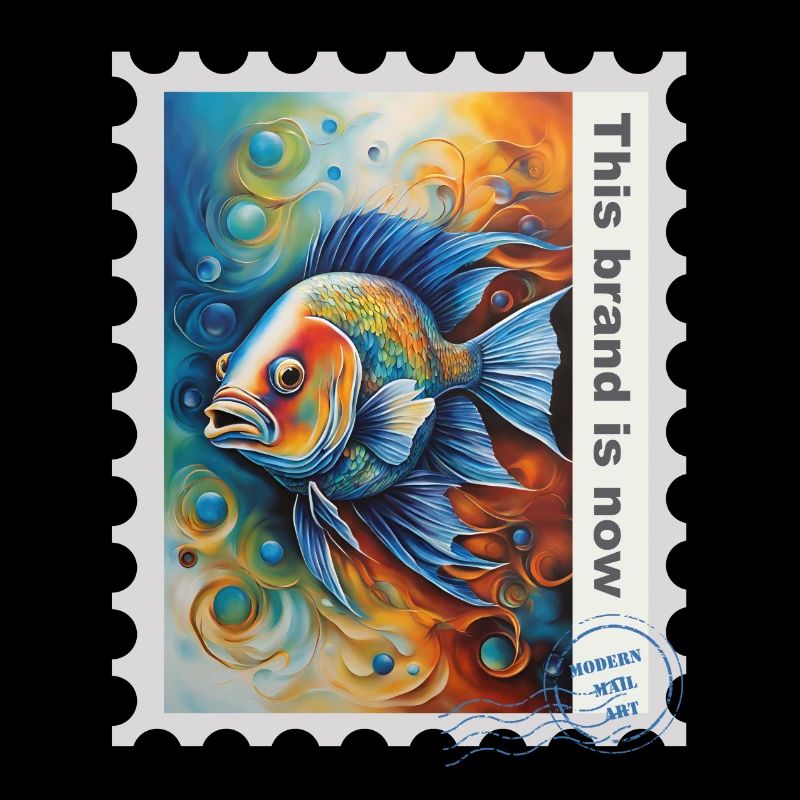 Airbrush-Illustration „Fish 08“ EN