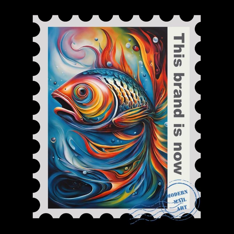 Illustration à l’aérographe « Poisson 07 » FR