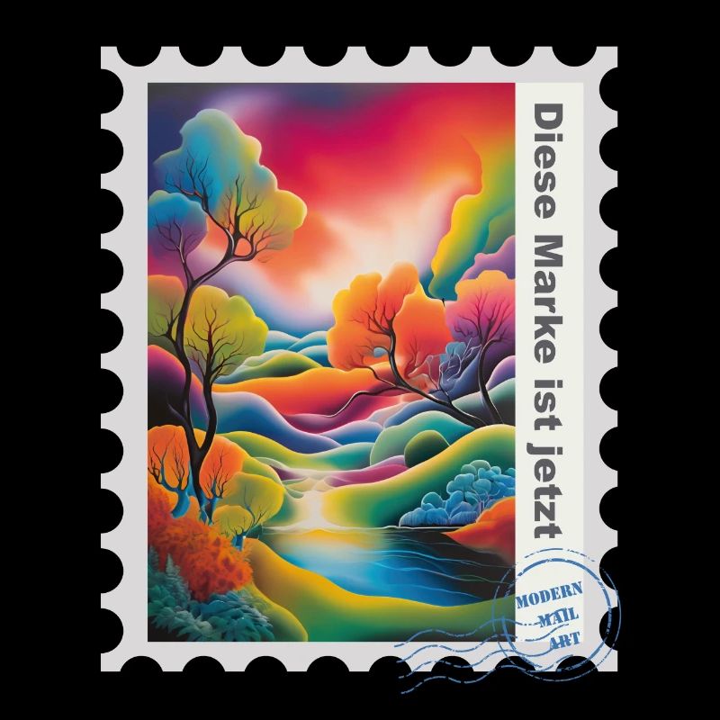 Illustration à l’aérographe « Paysage 04 » DE