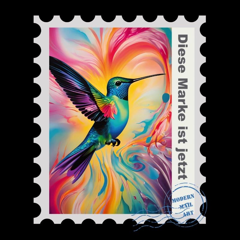 Illustration à l’aérographe « Colibri 03 » DE