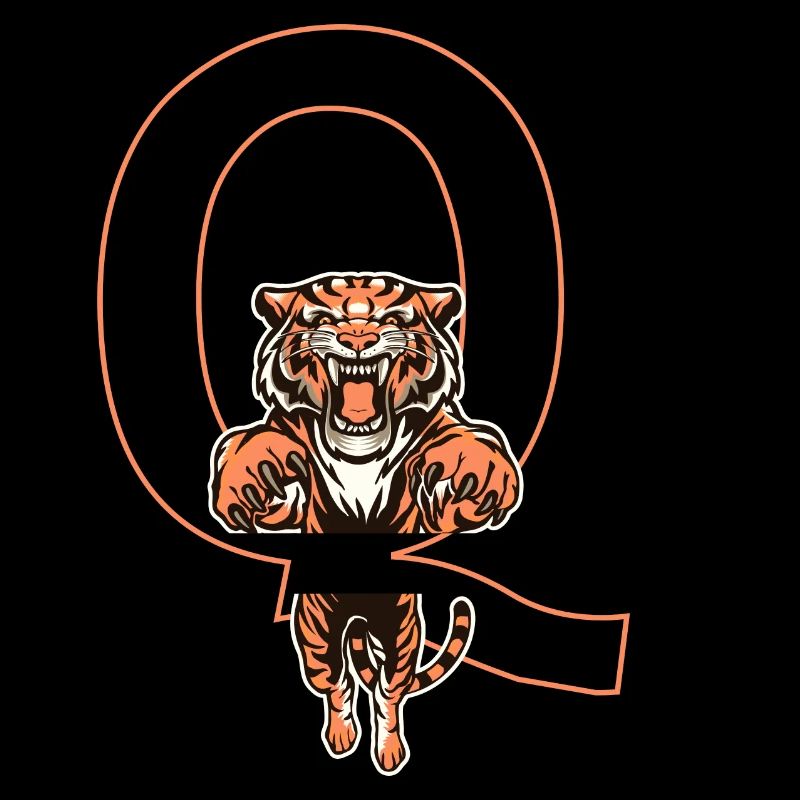 Letter Q Tiger - Gift Idea