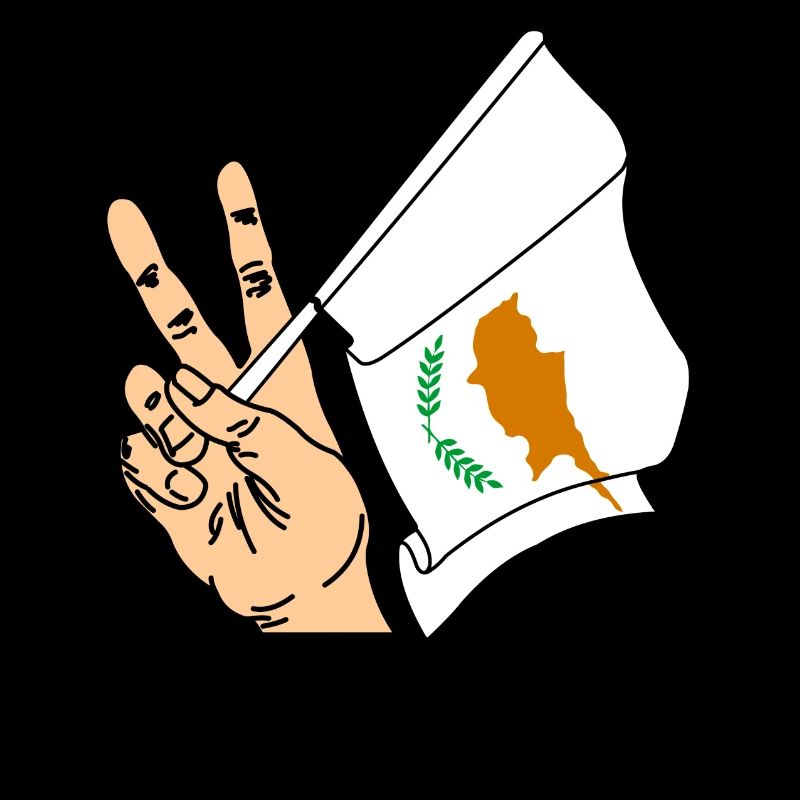 Flagge Zypern Friedenszeichen Text ZYPERN