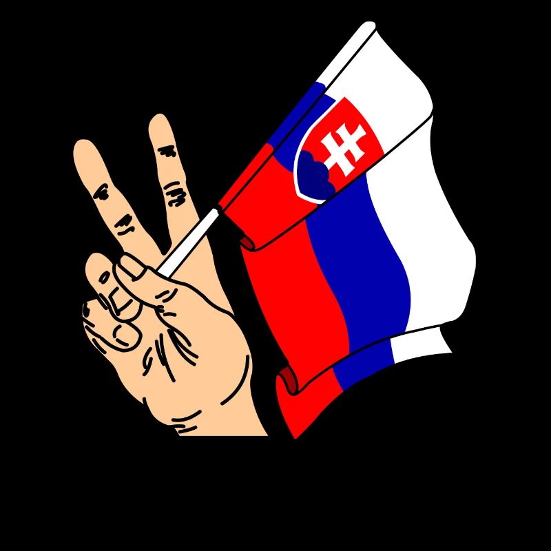 Flagge Slowakei Friedenszeichen Text SLOWAKEI