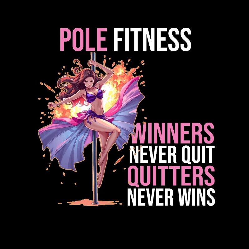 Pole dance - Winners never out Quitters never wins