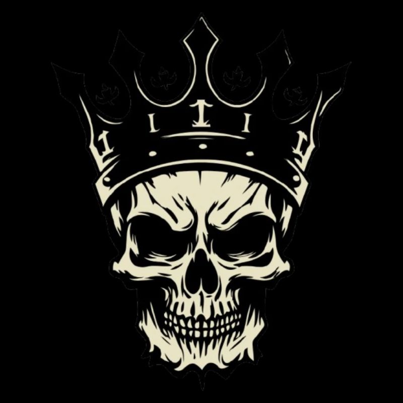 Royal Skull,Skull in Crown