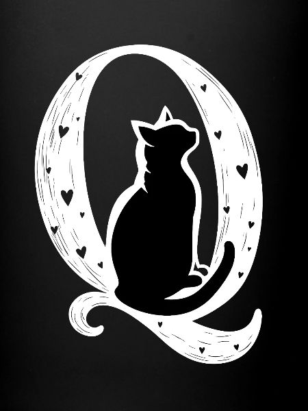 Lettre Q avec chat