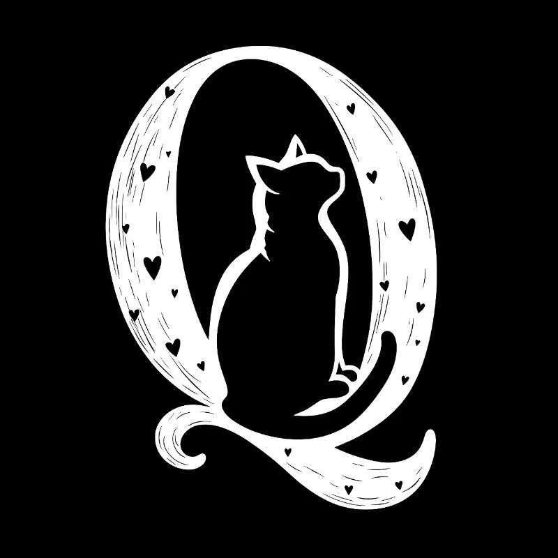 Buchstabe Q mit Katze