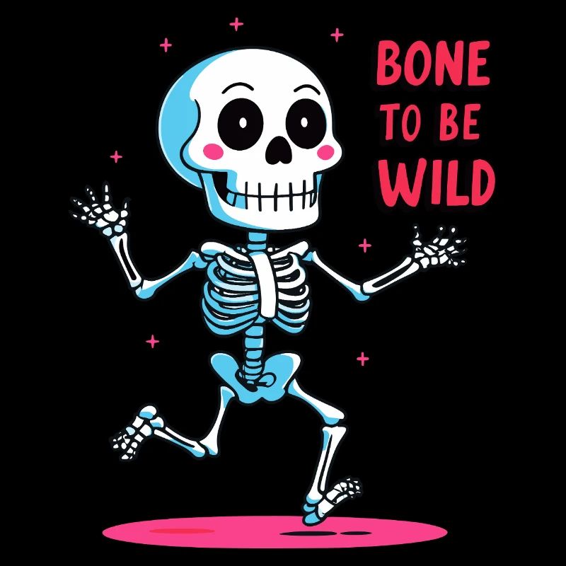 Bone to Be Wild - Conception amusante de squelette