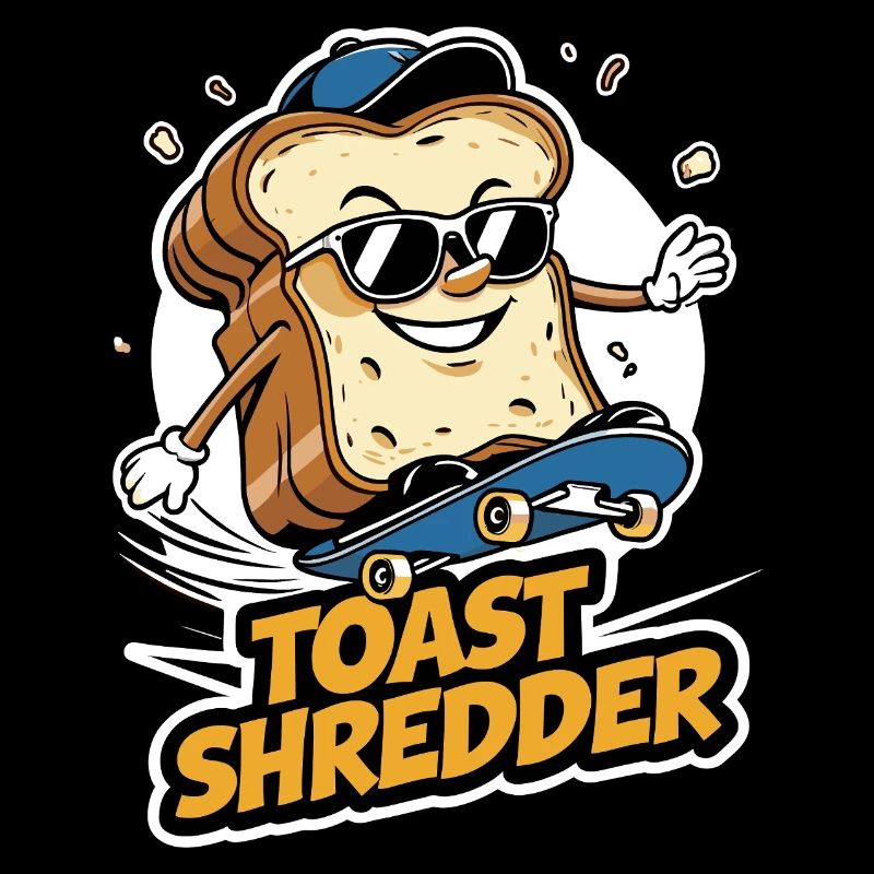 Funny Skateboard Toast Design