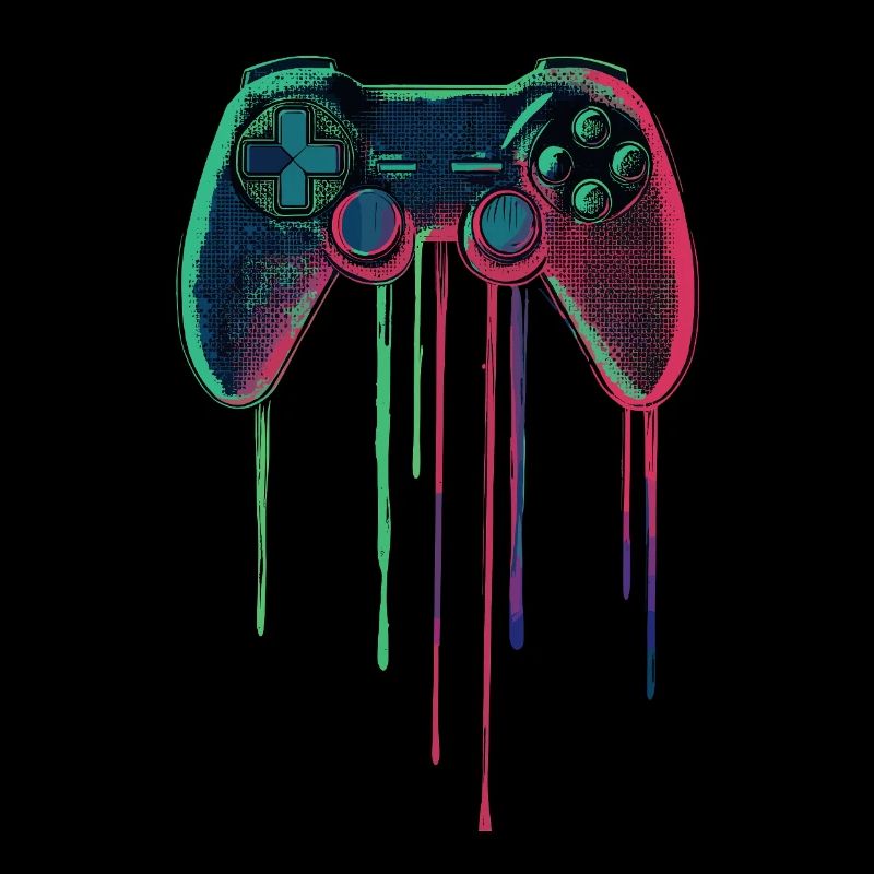 Retro Gaming Controller – Neon Gamer Design