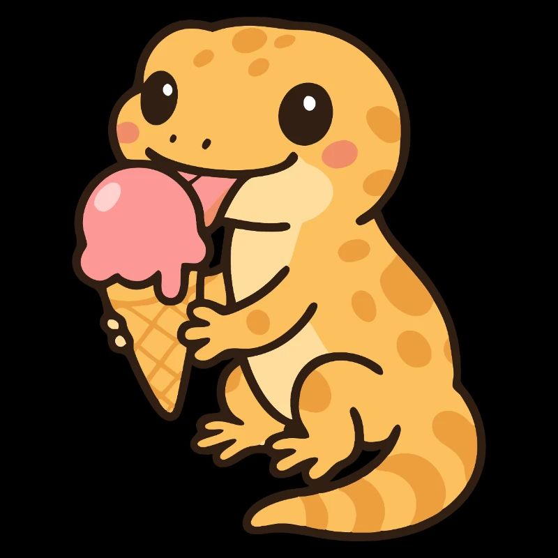 Eis Eisessen Gecko Salamander Echse