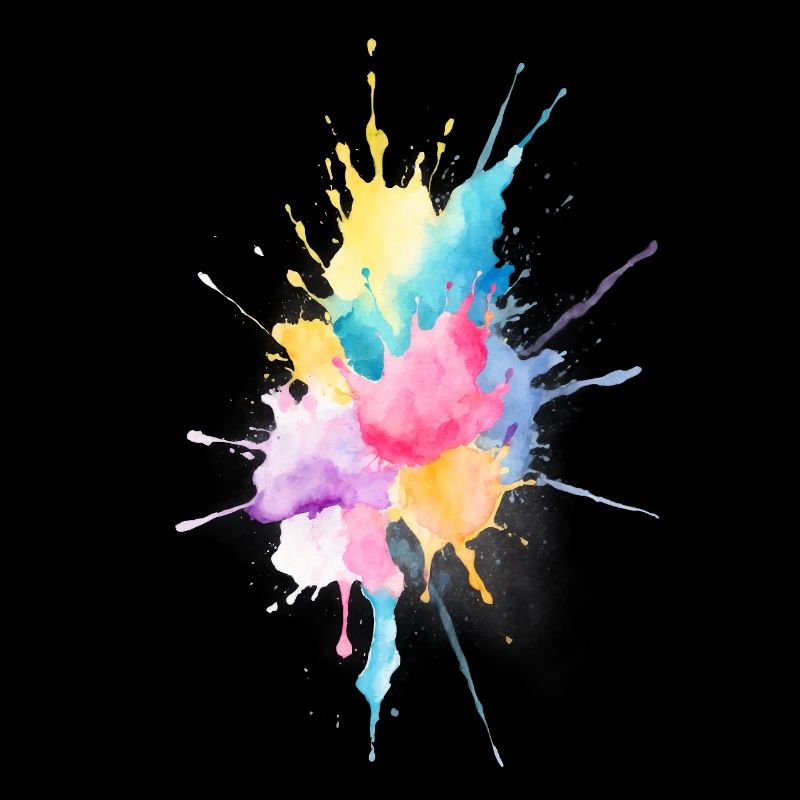 Aquarelle abstraite éclaboussure