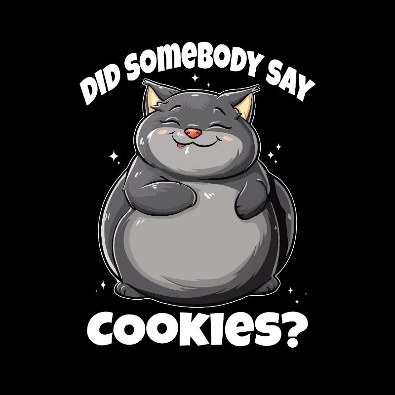 Gros chat avec des biscuits drôles