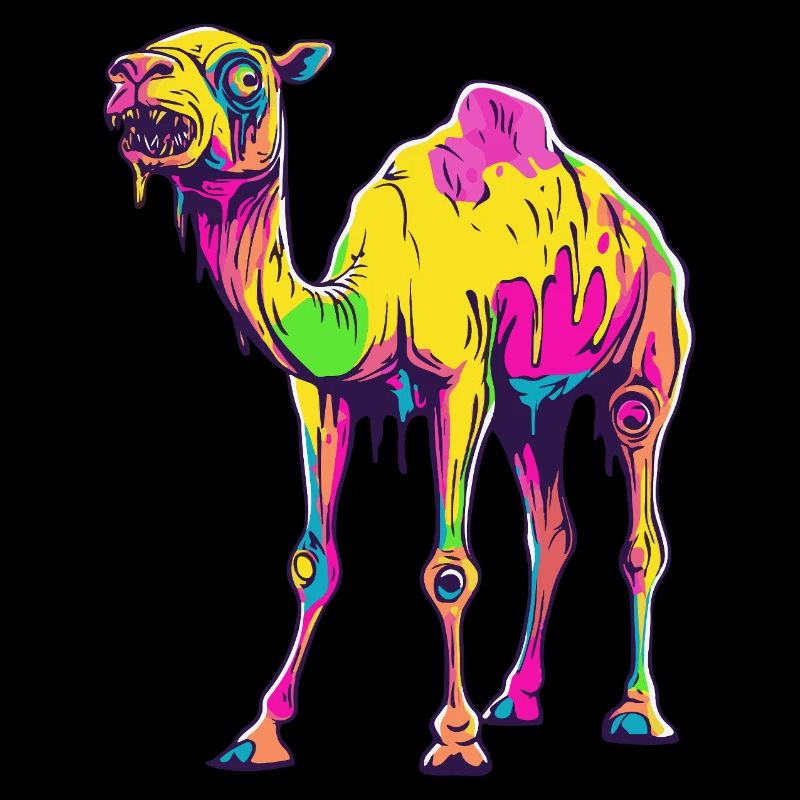 Kamel Halloween Comic Lustig