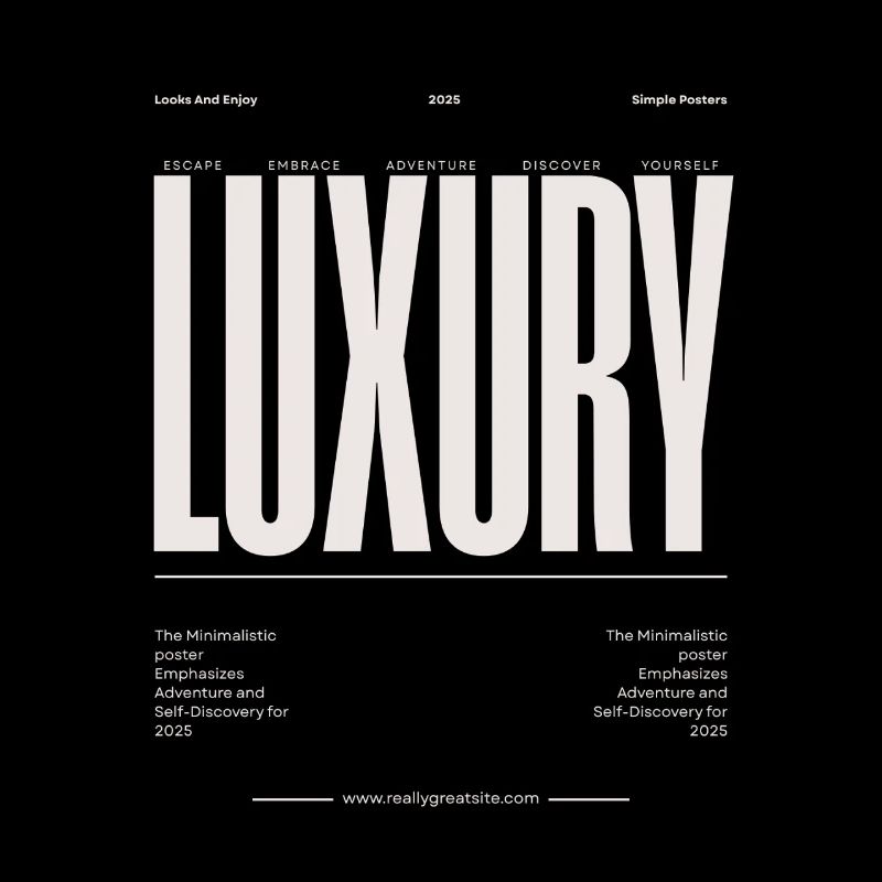 Typographie majuscule de luxe
