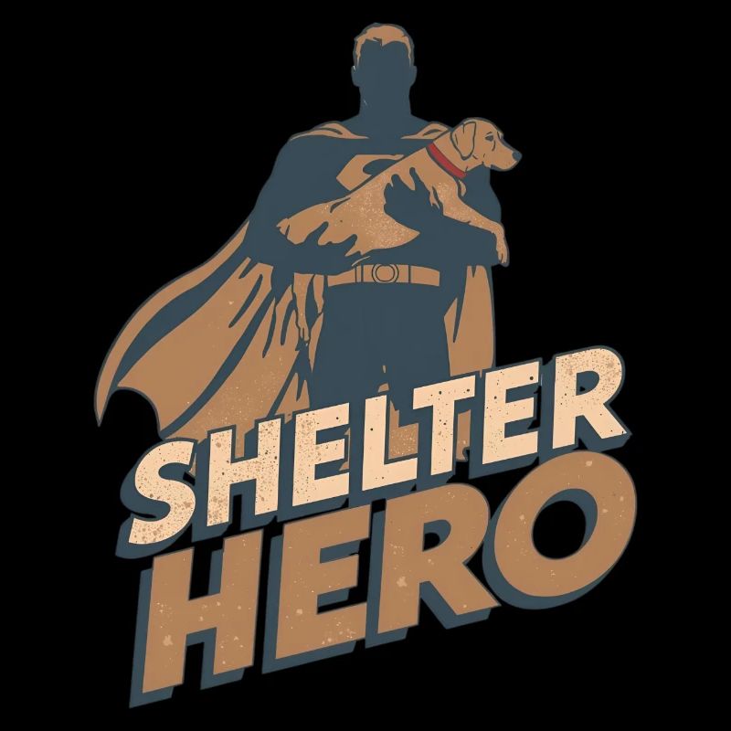 Shelter Hero Superheld Hund Comic Design