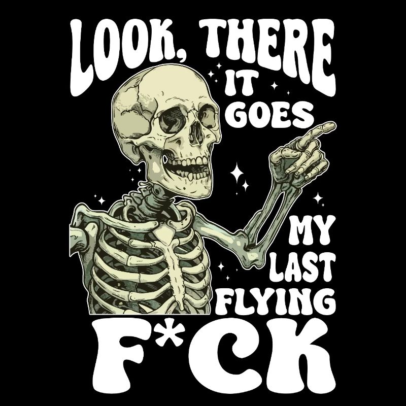 Halloween Skeleton Flying F*ck