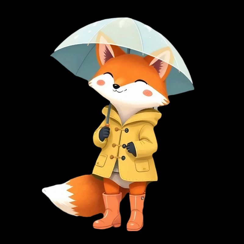 Fuchs Regenmantel Regenschirm