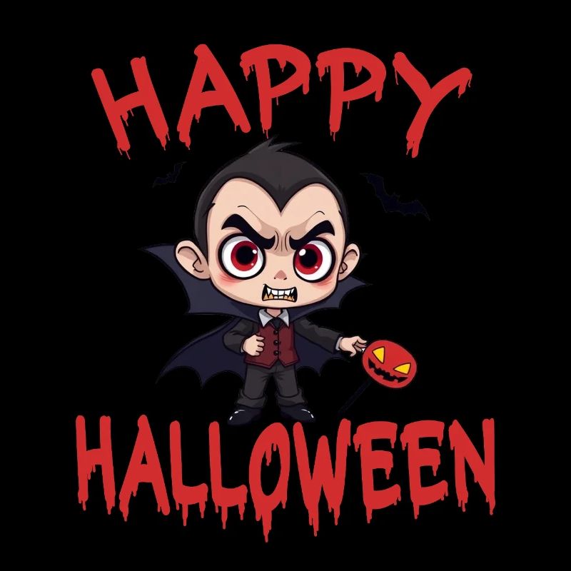 Halloween Vampire Dracula Citrouille Chauve-souris Effrayant
