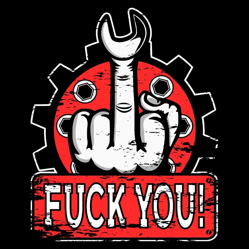 Mittelfinger Stinkerfinger Mechaniker Fuck You 