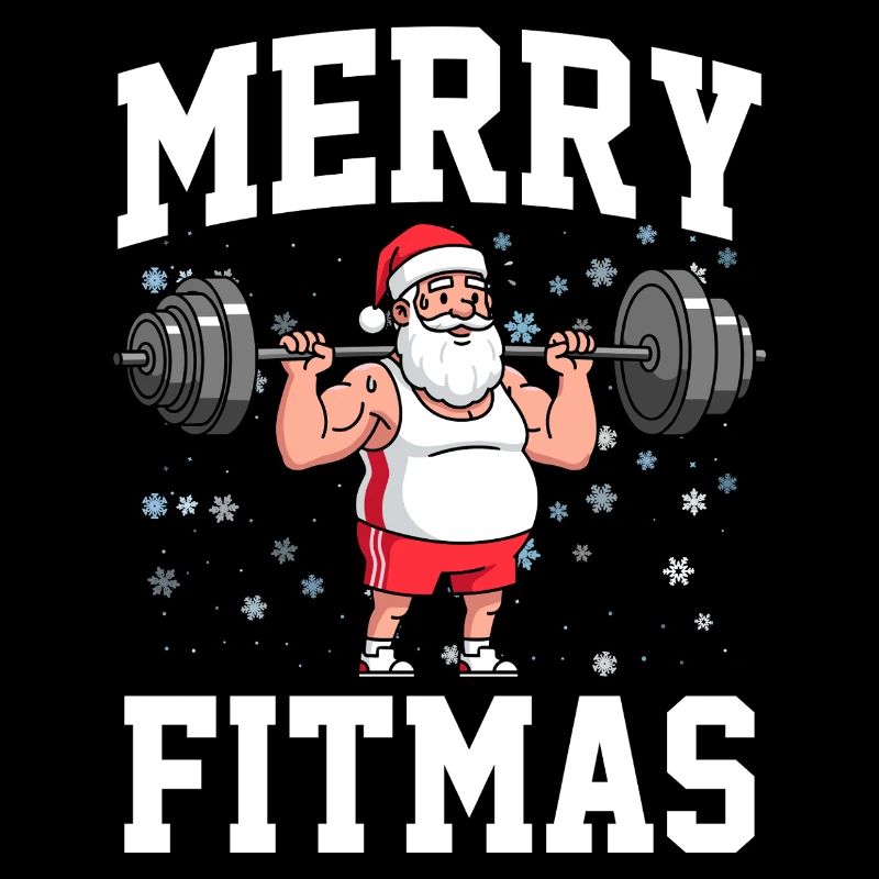 Fröhliche Fitmas, lustiger Weihnachtsmann