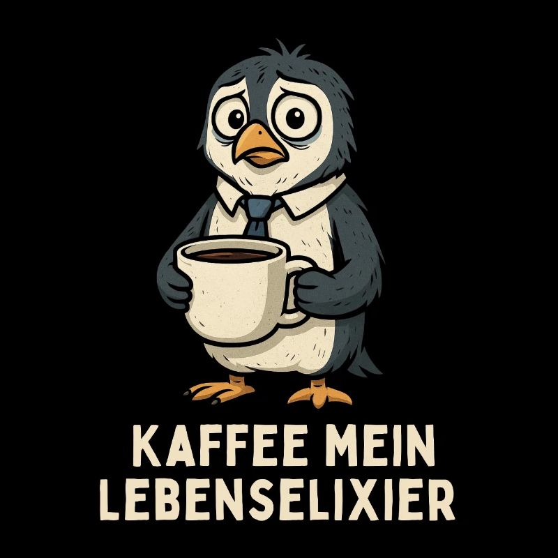 Kaffee Lebenselixier Pinguin
