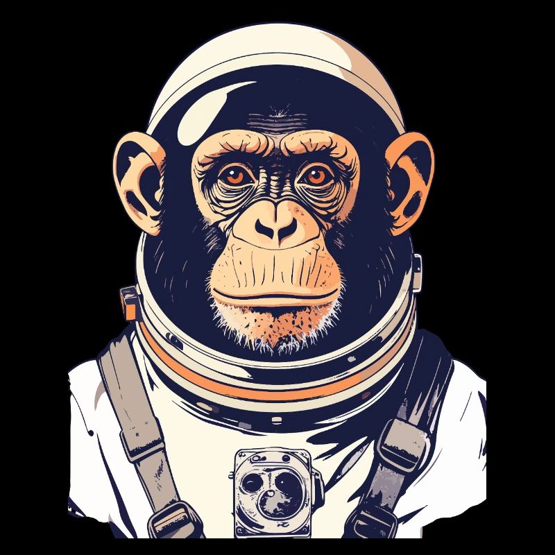 Motif spatial Singe Astronaute Singe
