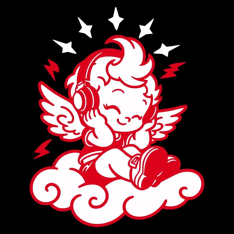 Musik Engel – Cherub mit Kopfhörern
