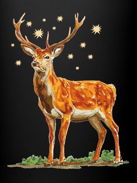Cerf avec des étoiles