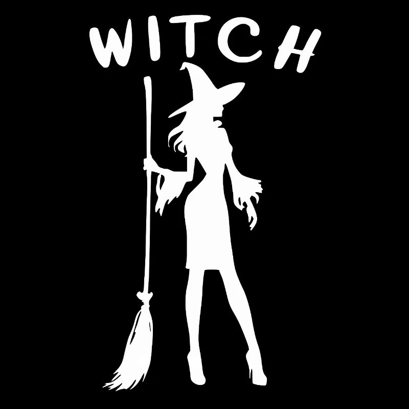 Hexe mit Besen Silhouette Witch