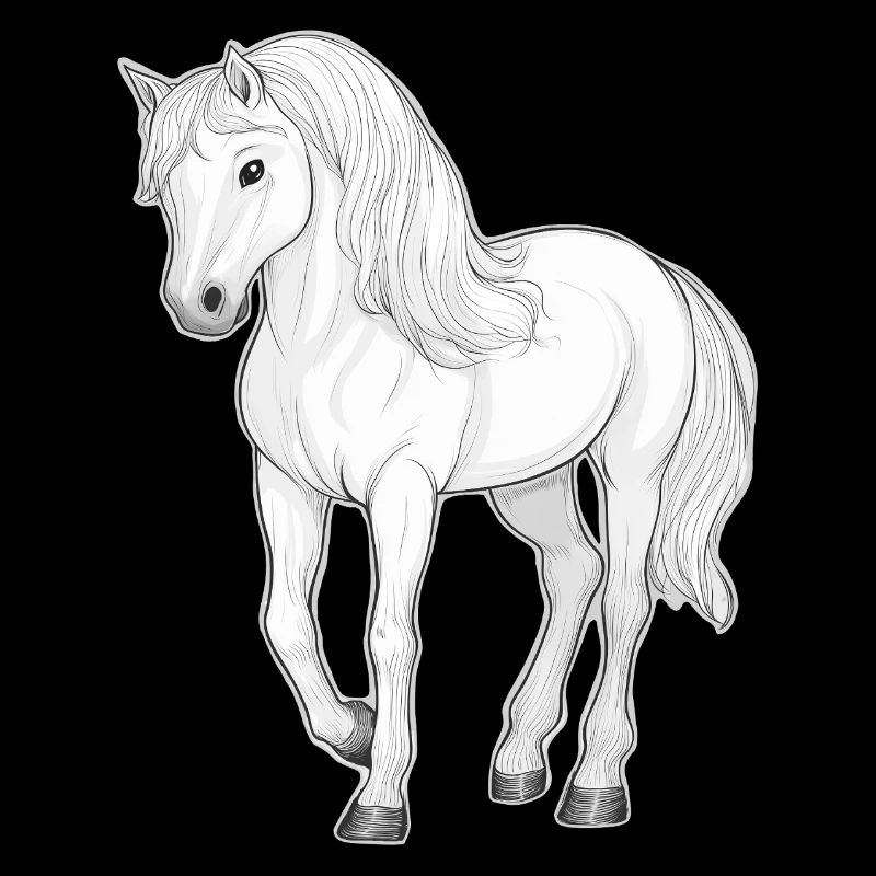 Weißes Pferd