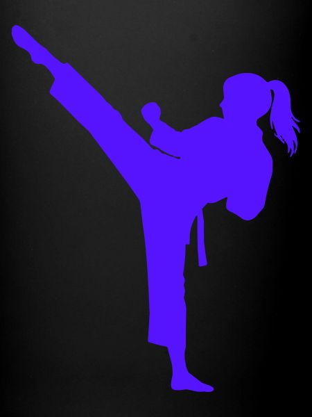 Kampfsport Hochkick Silhouette